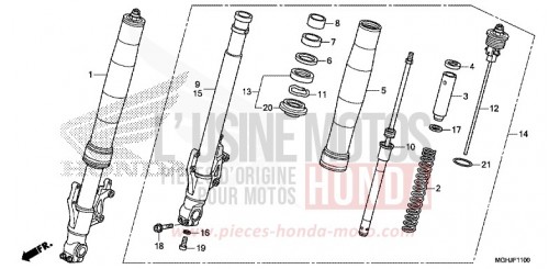 FRONT FORK VFR1200XJ de 2018